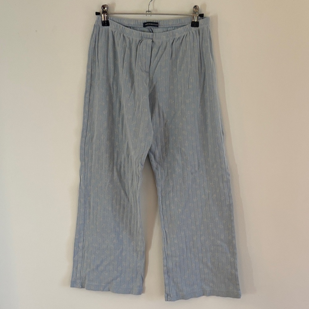 Brandy Melville Soft Blue Pinstripe PJ Pants